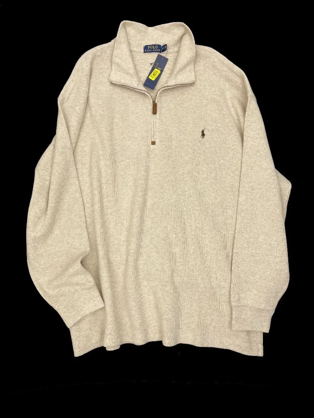 Polo Ralph Lauren NEW NWT French-Rib Quarter-Zip Sweater Mens XLT XL Tall